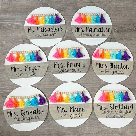 Personalized Teacher Door Sign