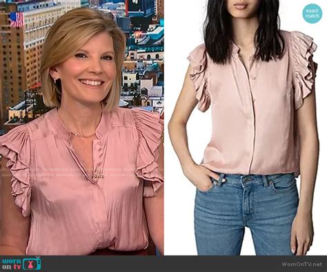 Wornontv Kate Snows Pink Ruffle Sleeve Top On Nbc News Daily Kate