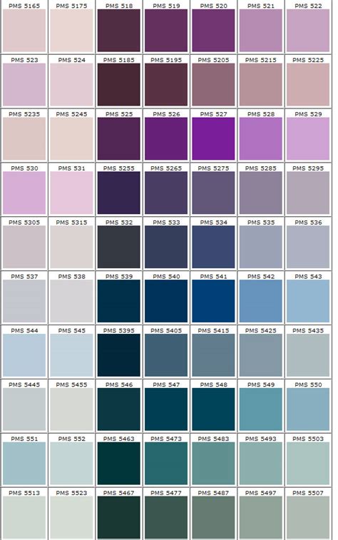 Pms Purple Color Chart