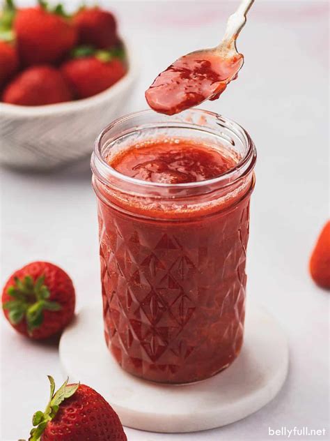 Strawberry Sauce Recipe Strawberry Topping Belly Full