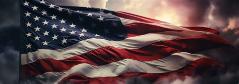 Patriotic American Flags Against Blurred Background 28680246 Stock