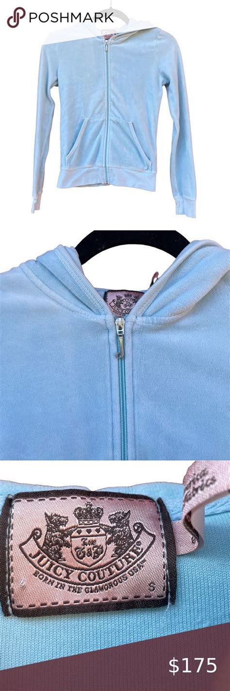 Baby Blue Juicy Couture Velour Tracksuit Jacket Vintage Y K Original