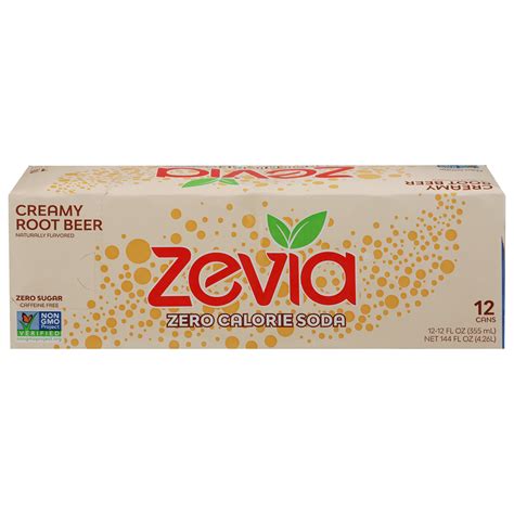 Zevia Zero Sugar Creamy Root Beer Soda 12 Pk Cans Shop Soda At H E B