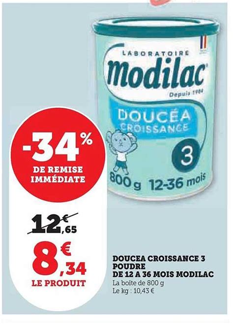 Promo Doucea Croissance Poudre De Mois Modilac Chez Hyper U