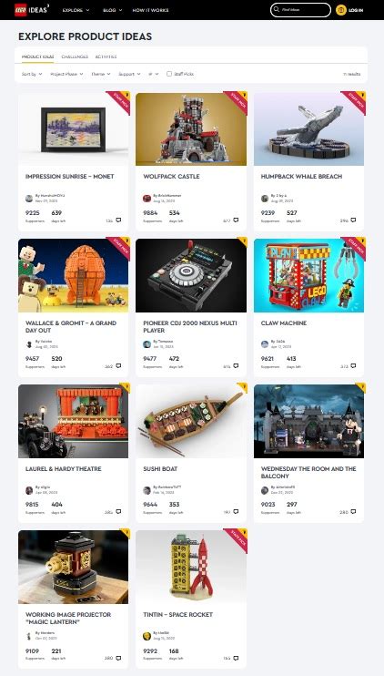 Lego Ideas Project Creations Approaching Supporters Week Of