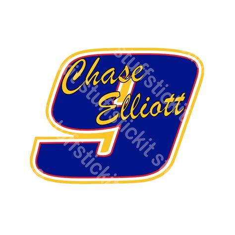 Chase Elliot 9 Svg File Instant Download Etsy