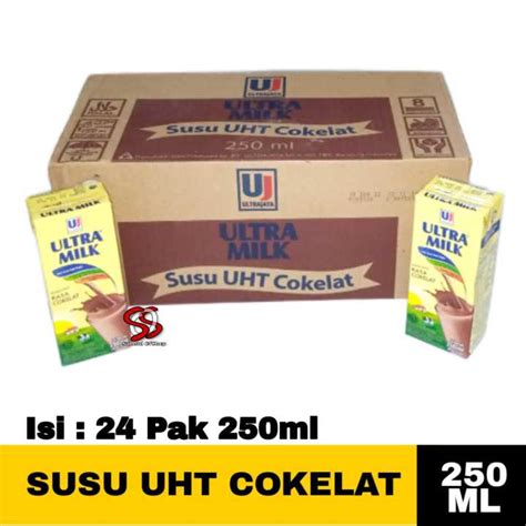 1 Dus Susu Ultra Milk Uht Uj Cokelat Isi 24 250ml Lazada Indonesia