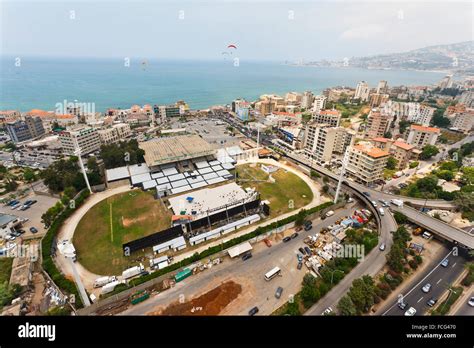 Stadium Aerial Jounieh Beirut Lebanon Stock Photo Alamy