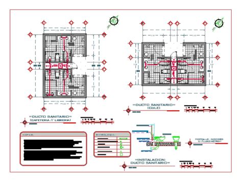 Instalacion De Ducto Sanitario En Autocad Cad 128 Mb Bibliocad