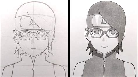 How To Draw SARADA Uchiha Boruto YouTube