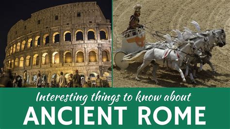 7 Fun Facts About Ancient Rome And Historical Destinations In This Italian City Youtube