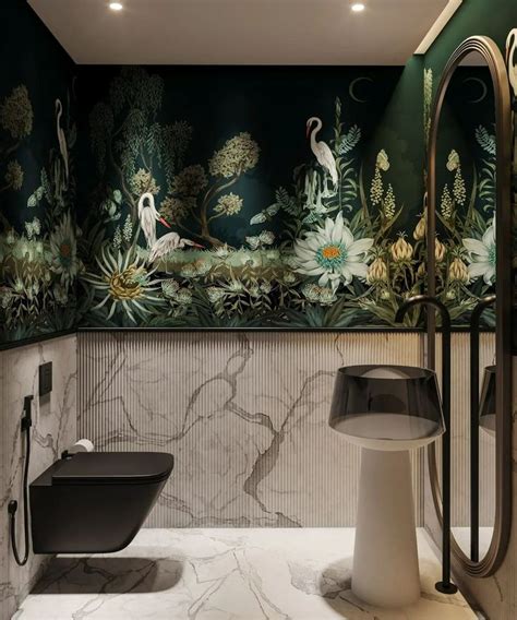 Bathroom Design with Wallpaper