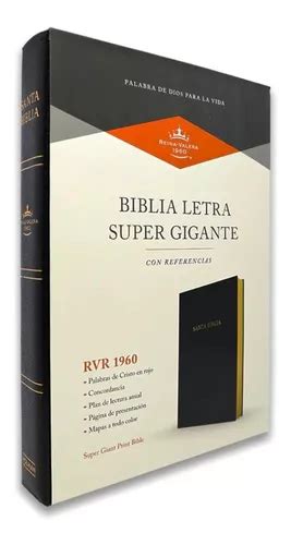 Rvr 1960 Biblia Letra Súper Gigante Negro Imitación Piel Envío gratis