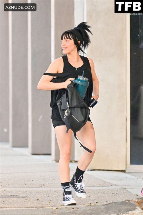 Billie Eilish Sexy Seen Flaunting Her Hot Legs Wearing Shorts In Studio City Aznude