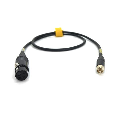Sonic Plumber Black and Gold XLR Female to RCA Cable