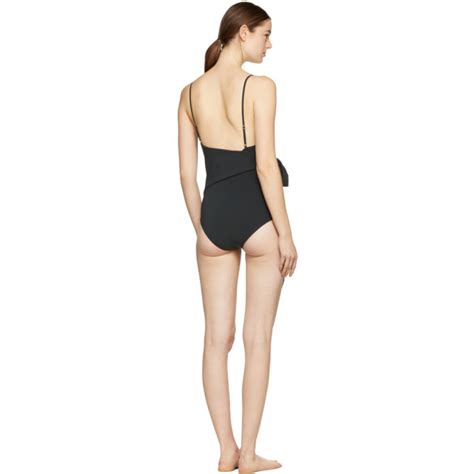 Stella Mccartney Black Timeless Basics Wrap Swimsuit Stella Mccartney