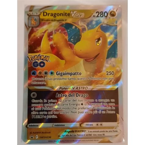 Carta Pok Mon Dragonite V Astro Swsh Pokemon Go Mint Ita