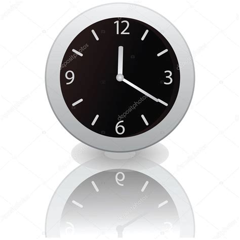 Reloj aislado sobre fondo blanco vector gráfico vectorial Inna af