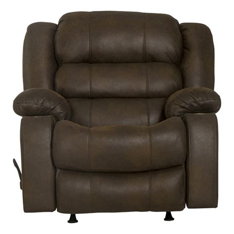 Catnapper Berkley Rocker Recliner With Dual Cupholders In Brown Polyester Fabric