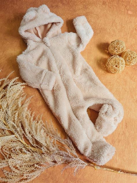 Macac O Em Fleece Capuz Orelhinhas Nude Pingion