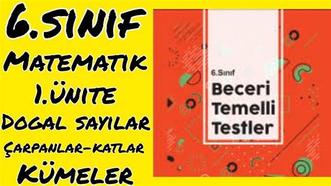 Sinif Becer Temell Testler N Te Matemat K Z Mler Youtube