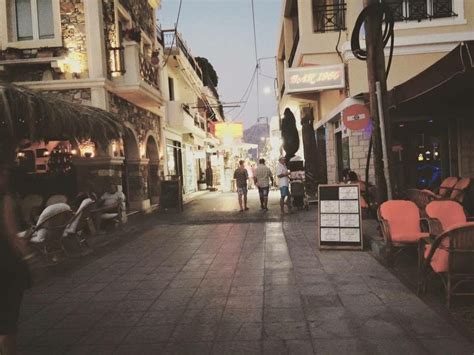 The Bars In Kardamena Kos Greece At Night Greece At Night Greek