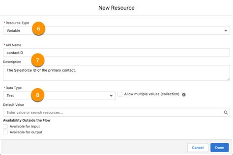 Lektion Informationen Zu Flow Variablen Salesforce Trailhead