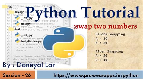 Python Tutorial For Beginners Swap Two Numbers In Python Youtube