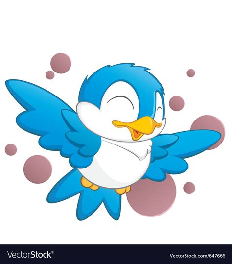 Cute cartoon bird Royalty Free Vector Image - VectorStock