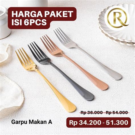 Jual Paket Isi 6pcs Garpu Makan A Stainless Steel Korea Tebal 20cm