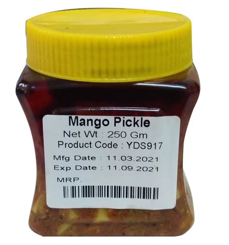 Yds Homemade Mango Pickles Packaging Size Gm Packaging Type