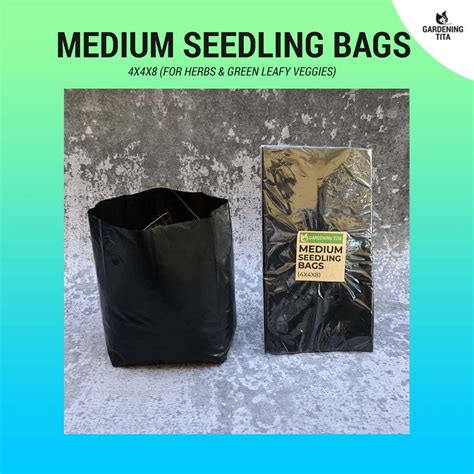 Seedling Bags Medium For Herbs Leafy Veggies X X Pcs