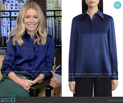 Wornontv Angela Bassetts Blue Organza Blazer And Pants On Live With Kelly And Mark Clothes