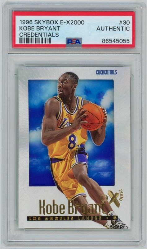 Kobe Bryant RC 499 Credentials PSA Authentic 1996 97 Skybox E X2000