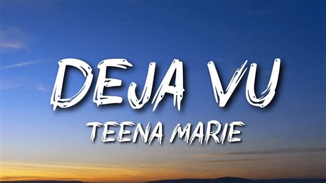 Teena Marie Deja Vu I Ve Been Here Before YouTube