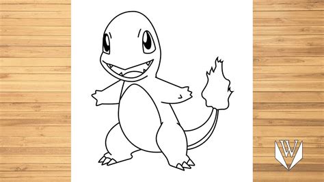 Wie zeichnet man Pokemon Charmander Schritt für Schritt Kostenloser