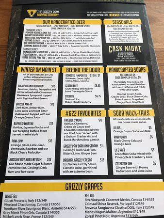 The Grizzly Paw Brewing Company Canmore Restaurant Reviews Photos