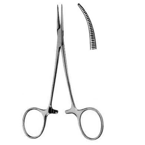 Pinza hemostática halsted mosquito curva sin dientes 12 5 cm Pinzas