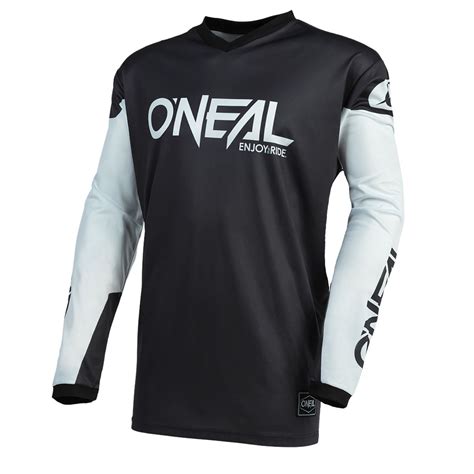 O Neal Element Threat Fr Jersey Trikot Lang Schwarz Wei Oneal