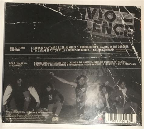 Vio Lence Eternal Nightmare Cd 2022 Metal Blade 3984 16018 2 2 Cd