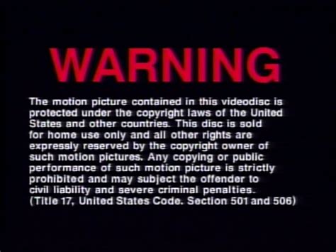 Image - Universal 1991 Warning B.jpg | The FBI Warning Screens Wiki ...