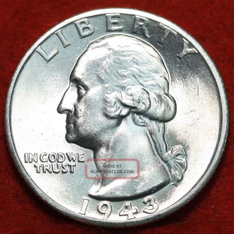 Uncirculated 1943 D Washington Quarter