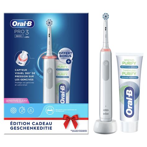 Brosse à dents électrique Oral B Pro 3800 Sensi Ultra Thin Blanche