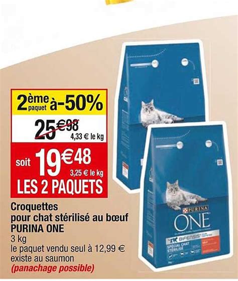 Promo Croquettes Pour Chat St Rilis Au B Uf Purina One Chez Cora