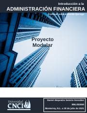 Proyecto Modular Introducci N A La Administraci N Financiera Docx