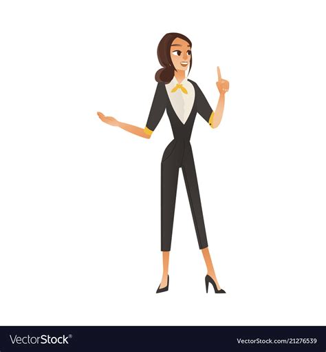 Cute Cartoon Businesswoman At Job Royalty Free Vector Image