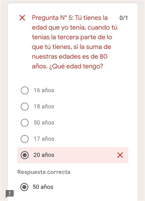 Tú tienes la edad que yo tenía cuando tú tenías la tercera parte de lo