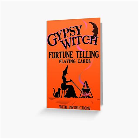 Gypsy Witch Fortune Telling Tarot Playing Cards Greeting Card For