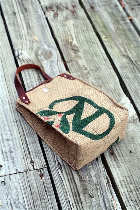 Ready To Ship Recycled Burlap Thermally Insulated Lunch Bag Etsy