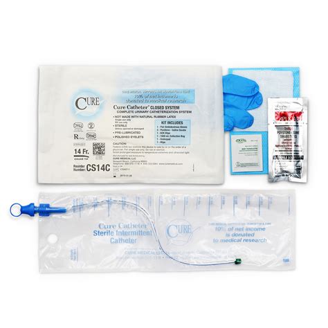 Cure Medical Cure Catheter® Coudé Tip Closed System Kit Strive Medical